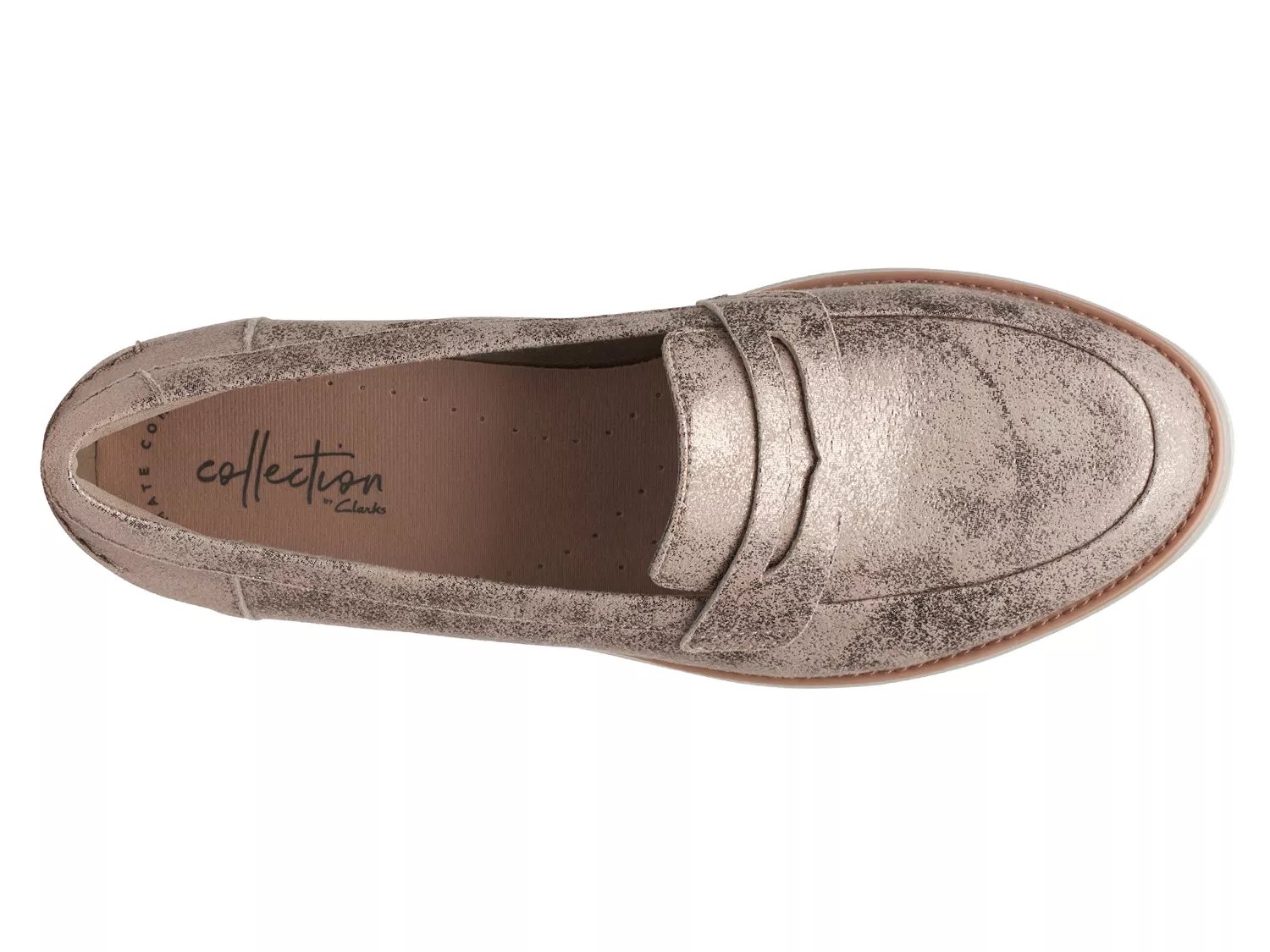 clarks sharon ranch wedge penny loafer