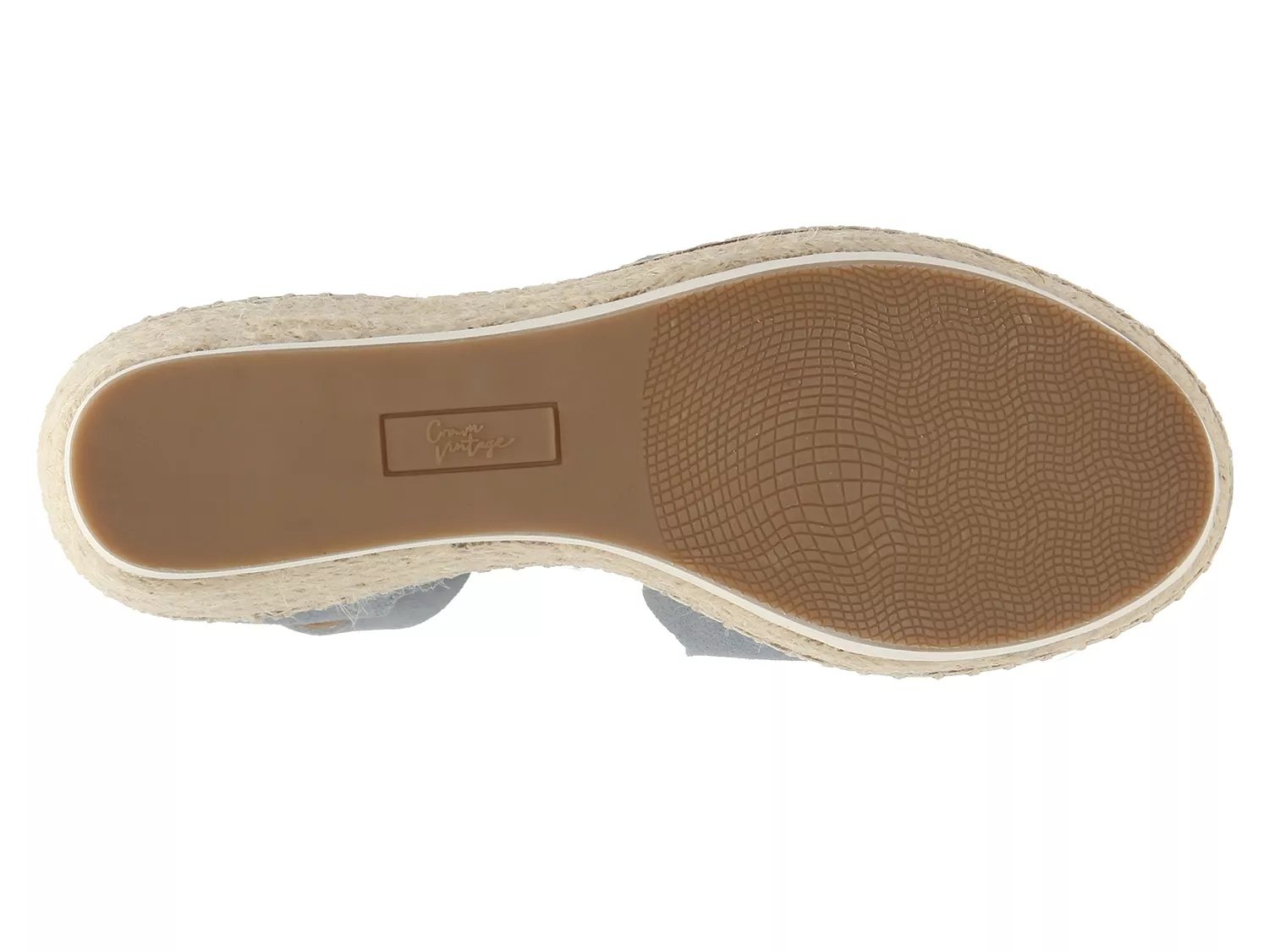 crown vintage daffodil espadrille wedge sandal light blue