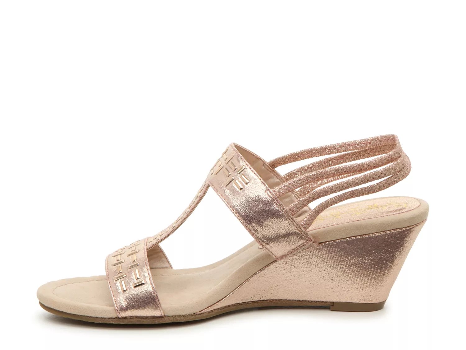 new york transit badges earned wedge sandal