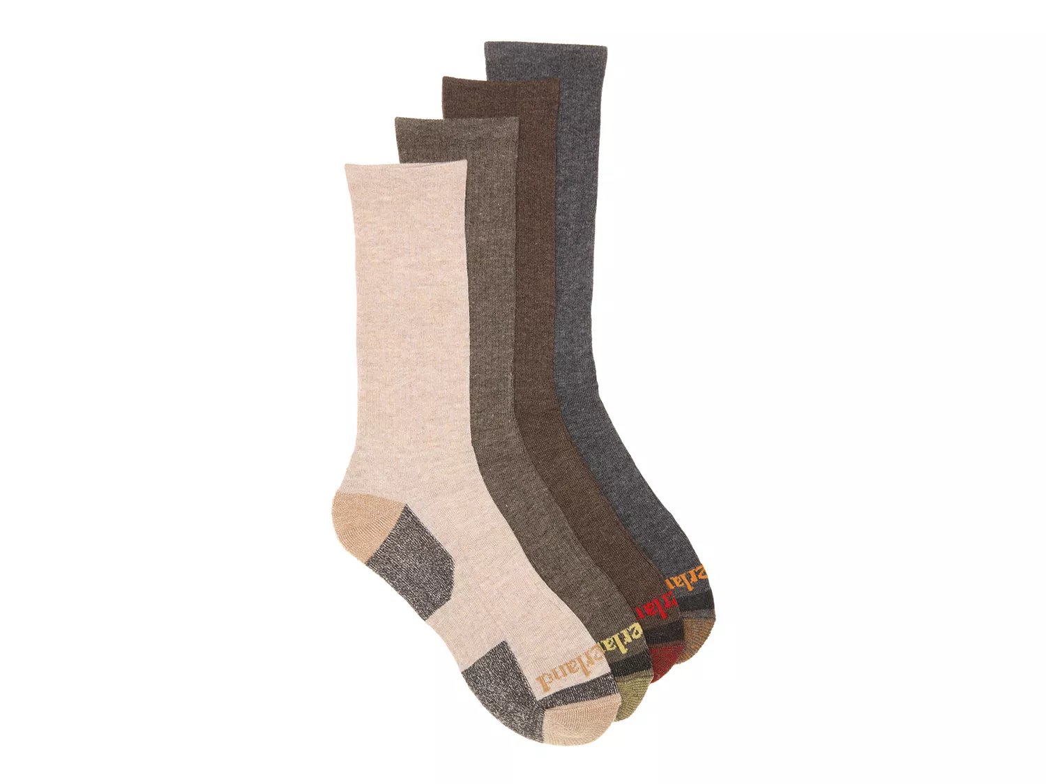 Timberland Ribbed Men's Boot Crew Socks - 4 Pack - Free Shipping