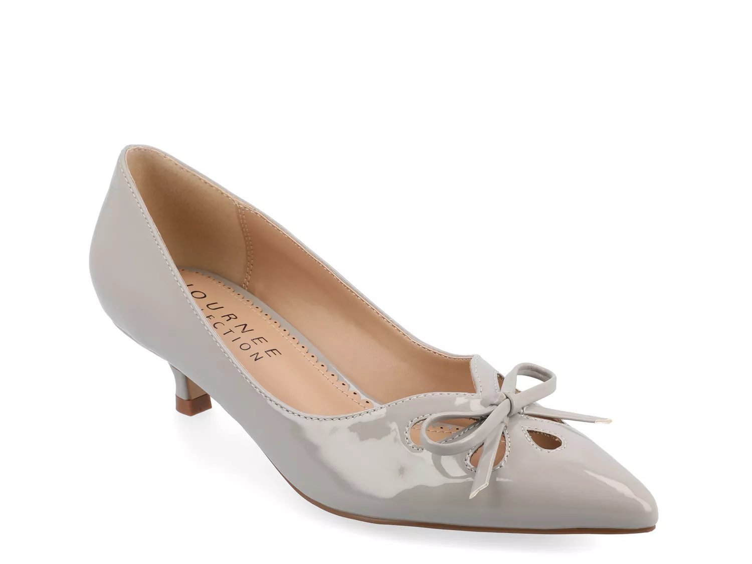 Journee Collection Lutana Pump | Women's | Grey | Size 10 | Pumps | Kitten