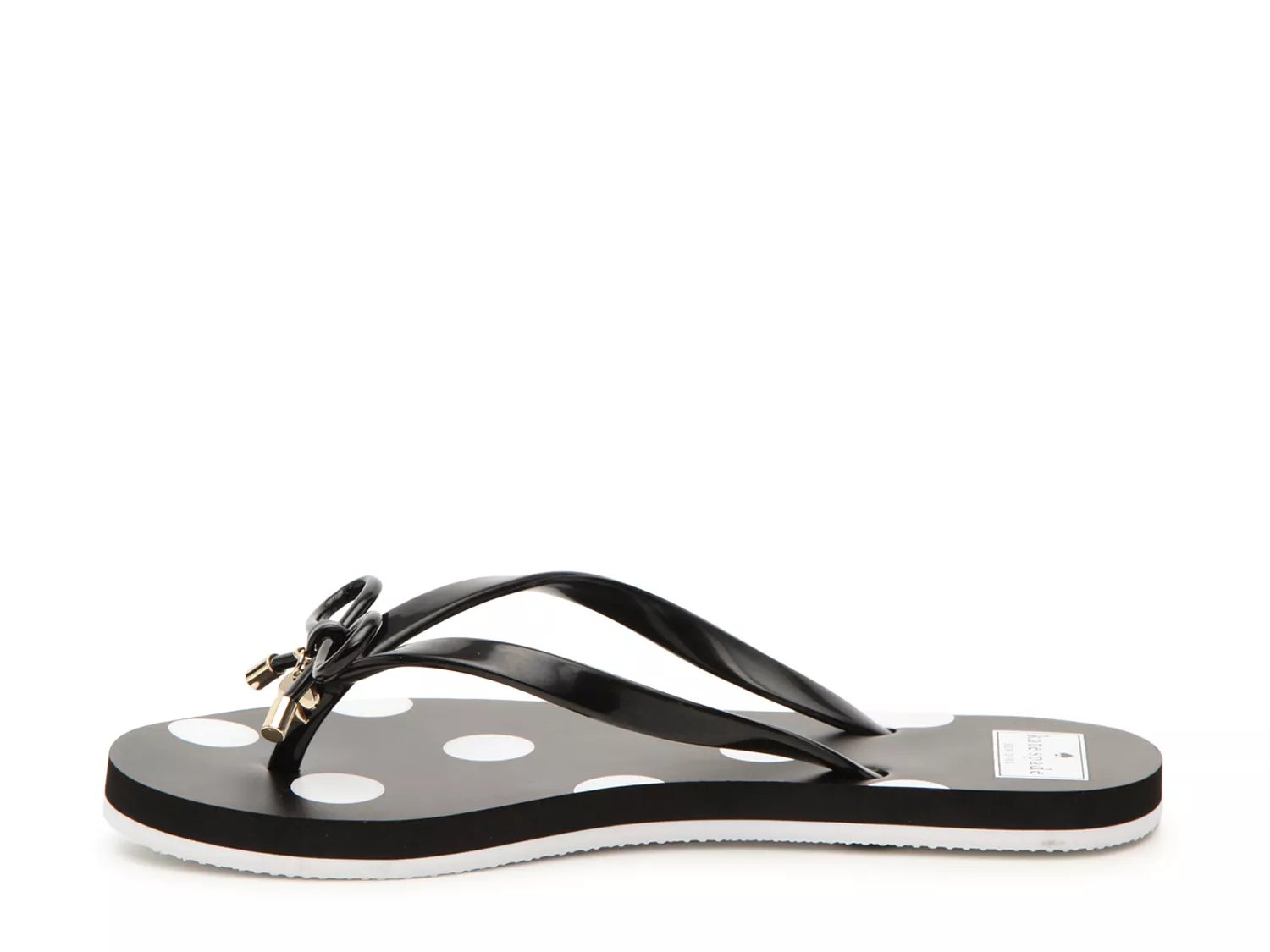 kate spade nova flip flops black