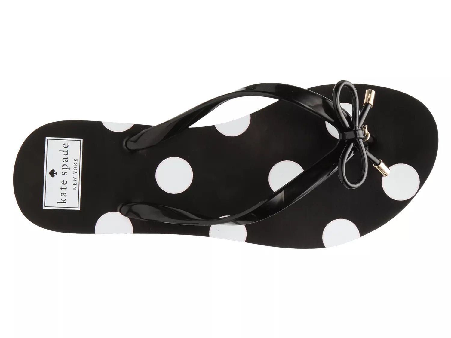 kate spade nova flip flops black