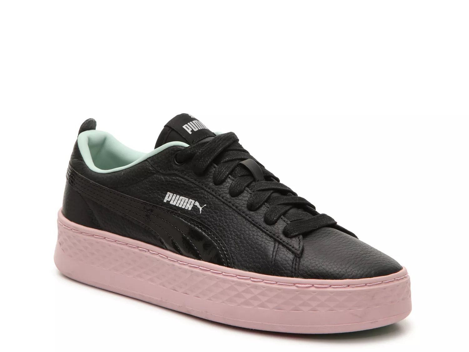 puma smash platform suede trainer