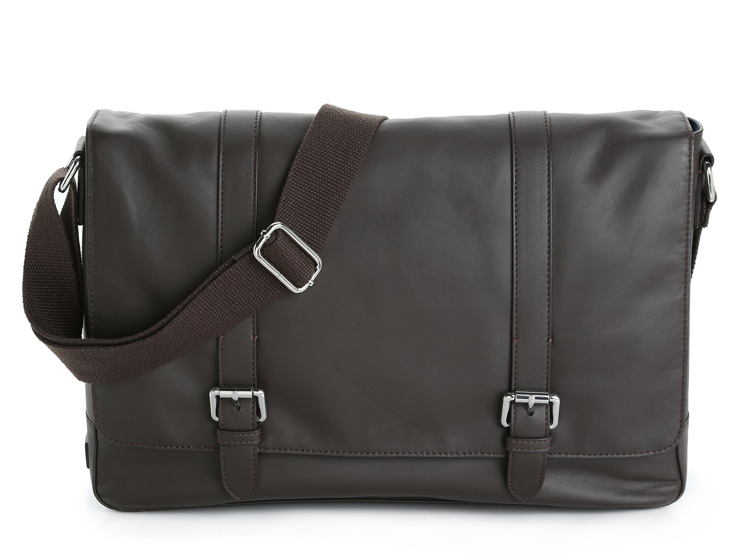 Cole Haan Double Buckle Leather Laptop Messenger Bag - Free Shipping | DSW