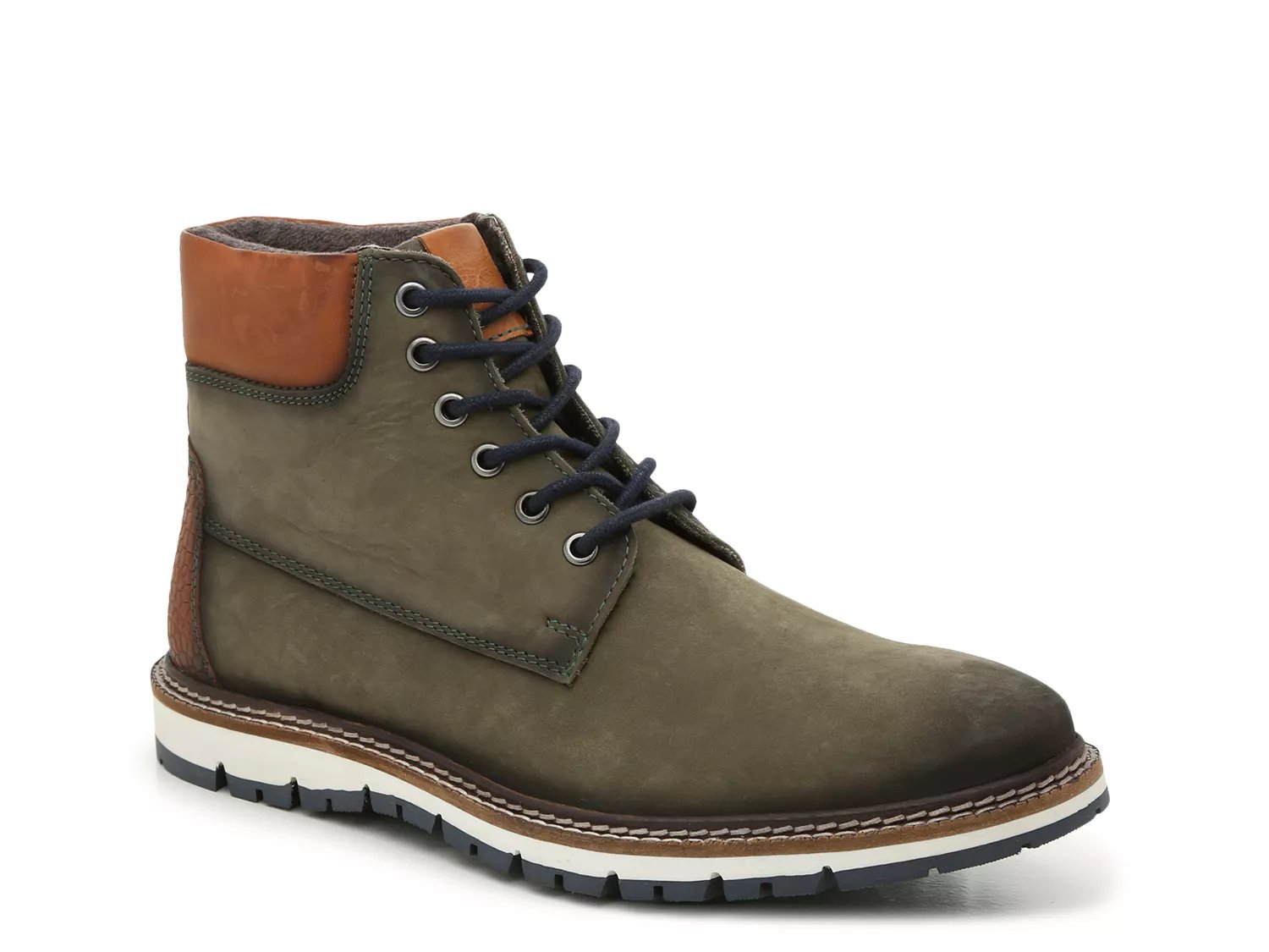 Rustic Asphalt Tram Way Boot | Men's | Olive Green | Size EU 45 / US 12 | Boots | Lace-Up