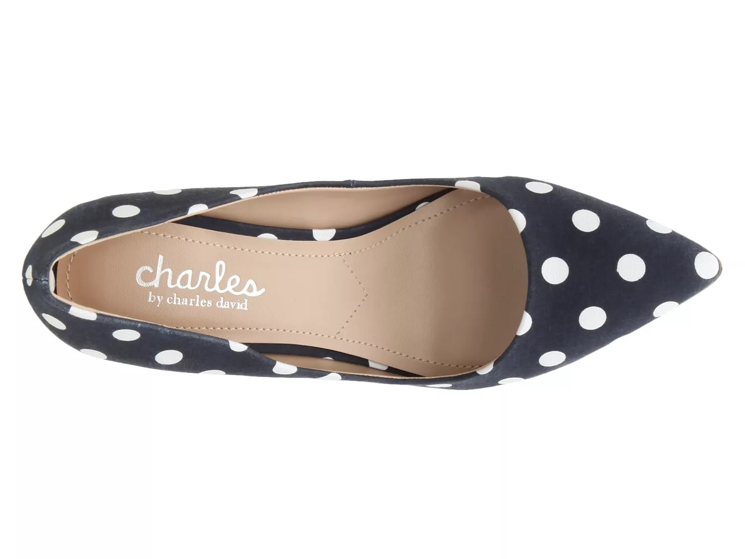 charles david polka dot pumps