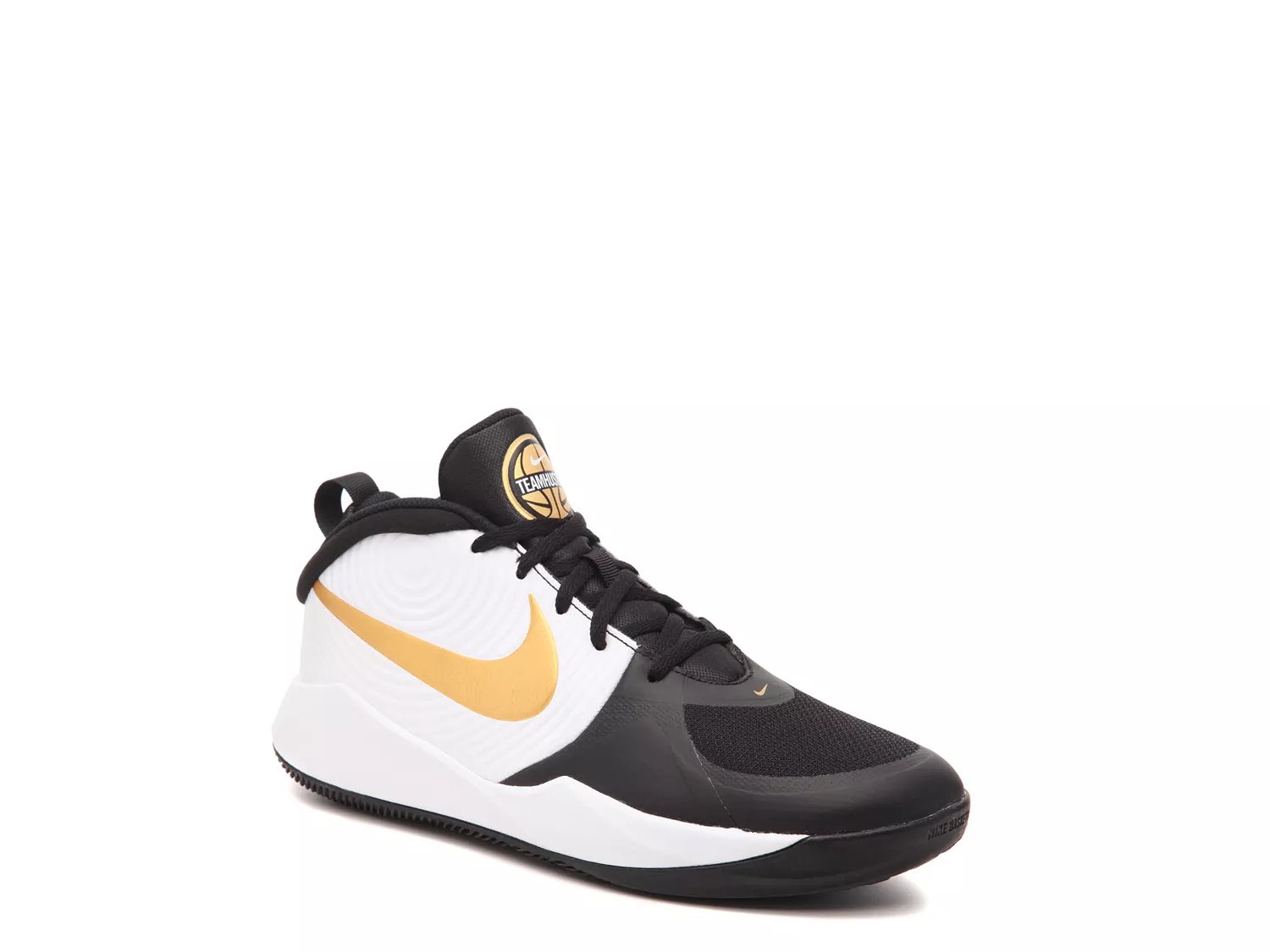 black and gold athletic shoes