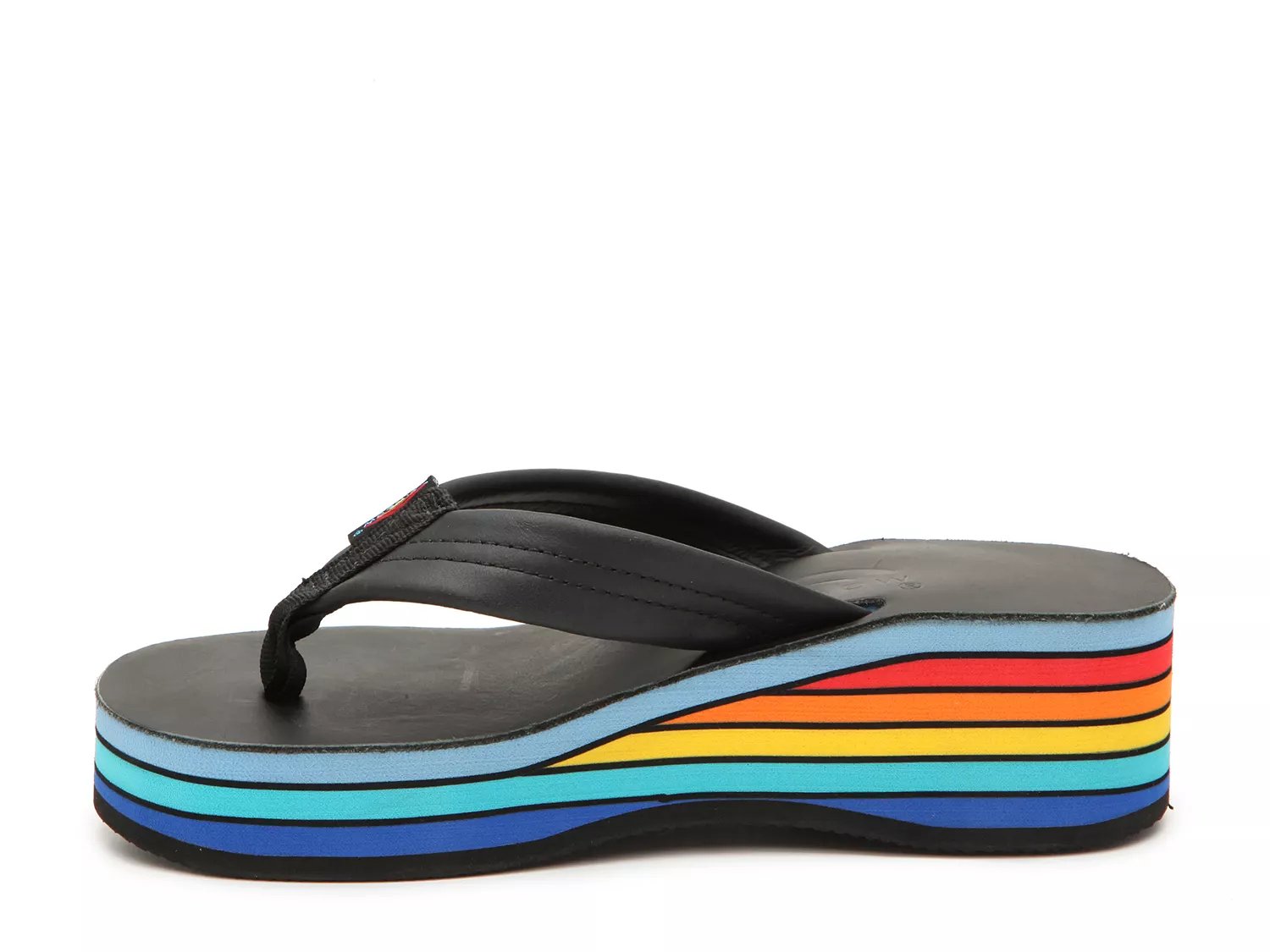 coach rainbow flip flops