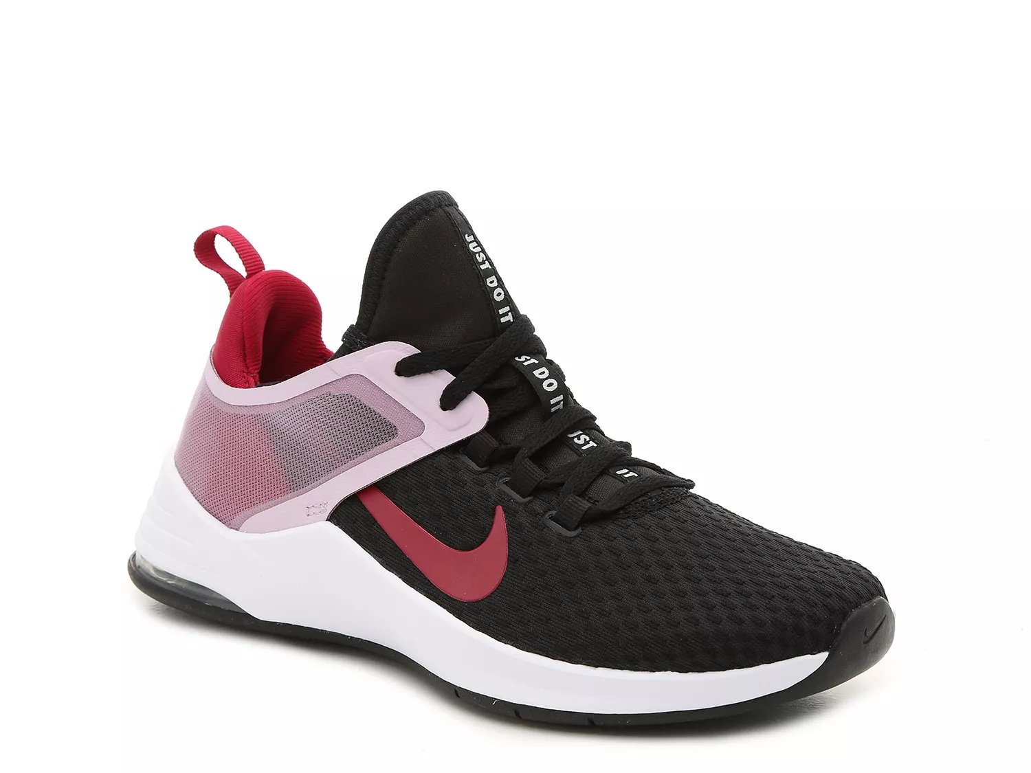 girls black and pink nike trainers