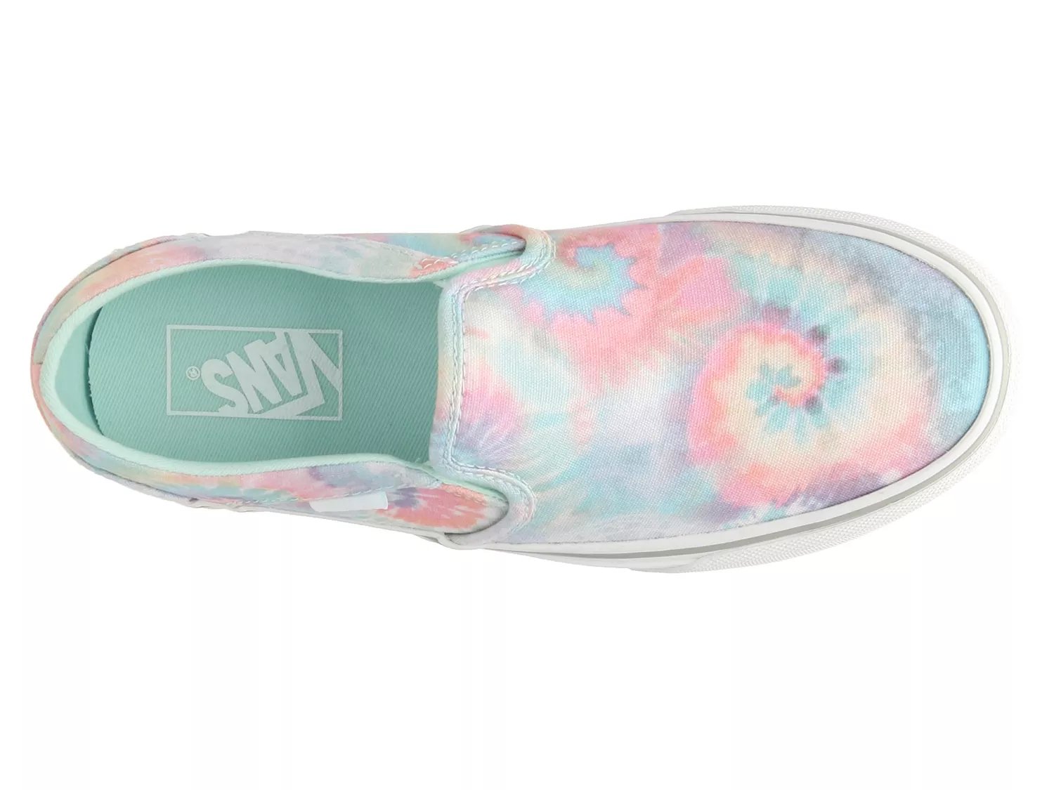 vans tie dye slip ons