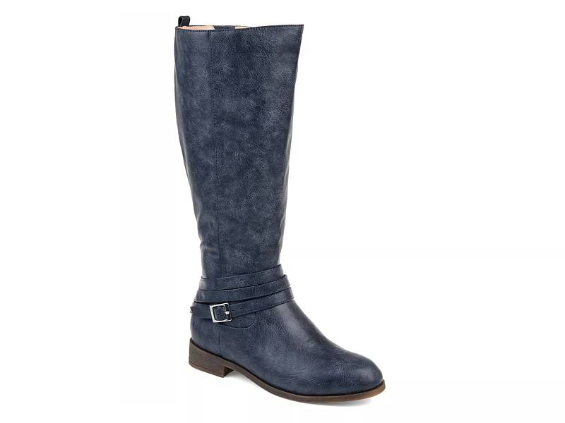 Wide calf best sale boots navy blue