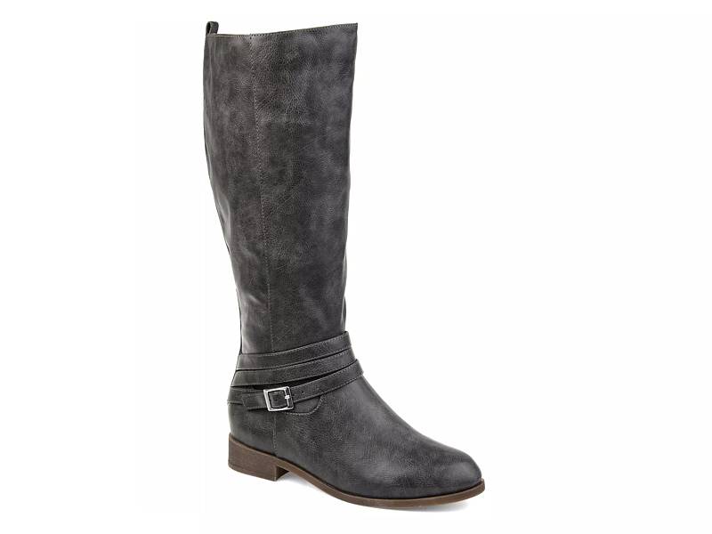 Grey wide shop calf riding boots