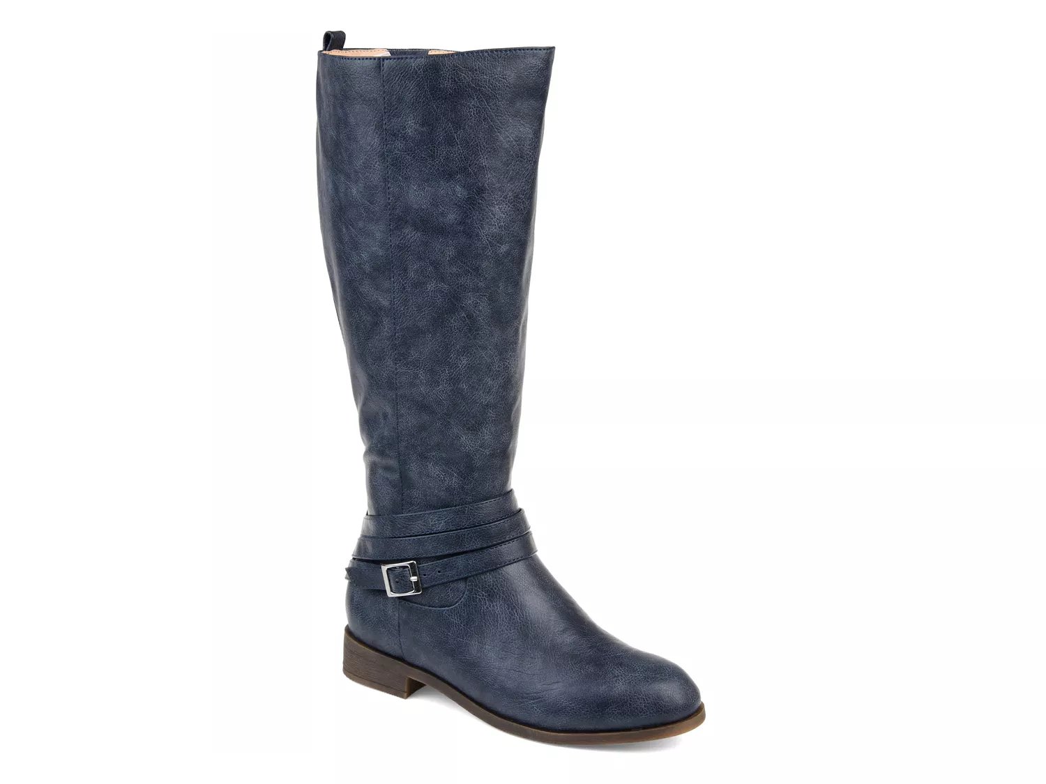 Navy blue wide 2025 calf knee high boots