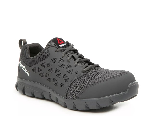 Reebok Men s Sublite Cushion Composite Toe Work Shoe Grey 11.5