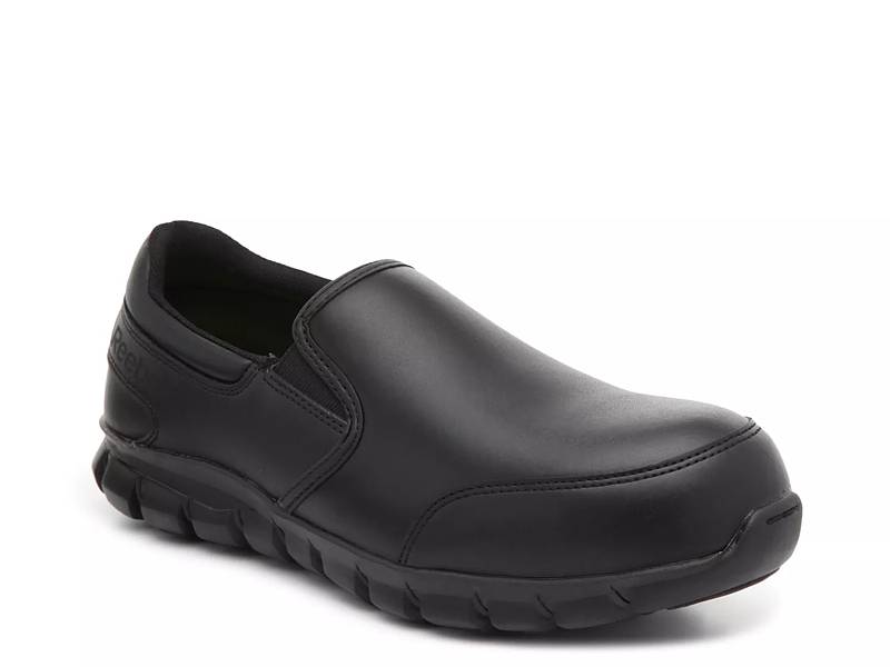 Reebok black slip resistant on sale shoes