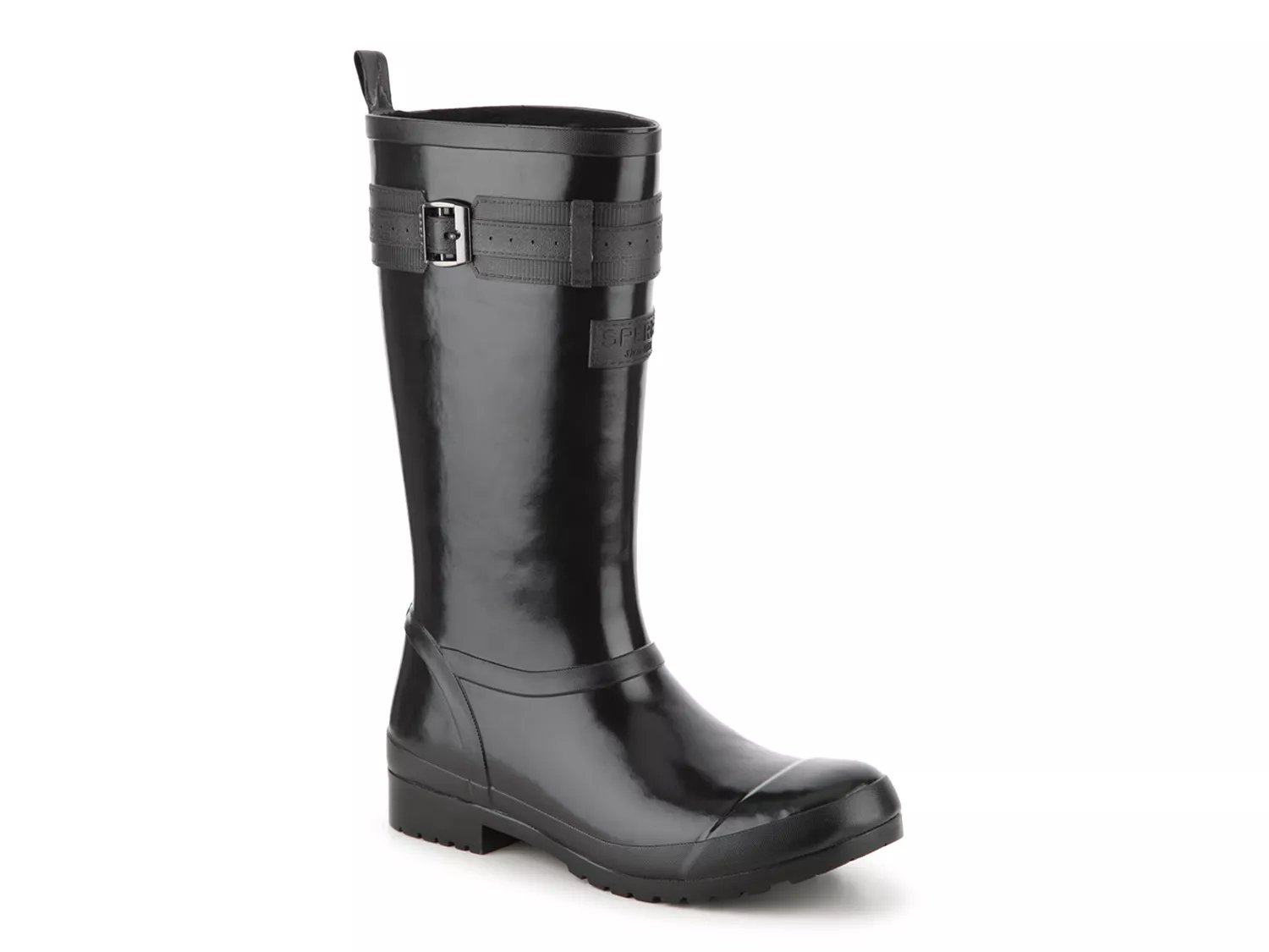 london fog rain boots black