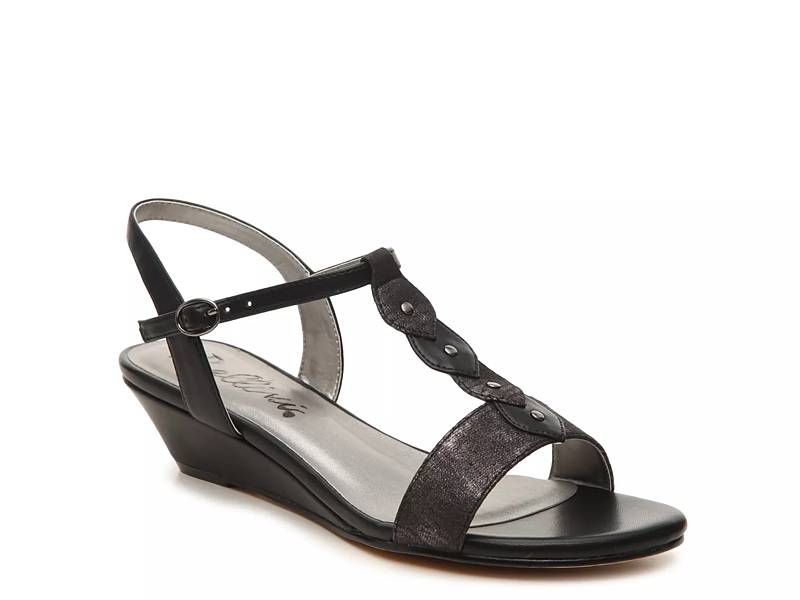 Dsw black wedge online sandals