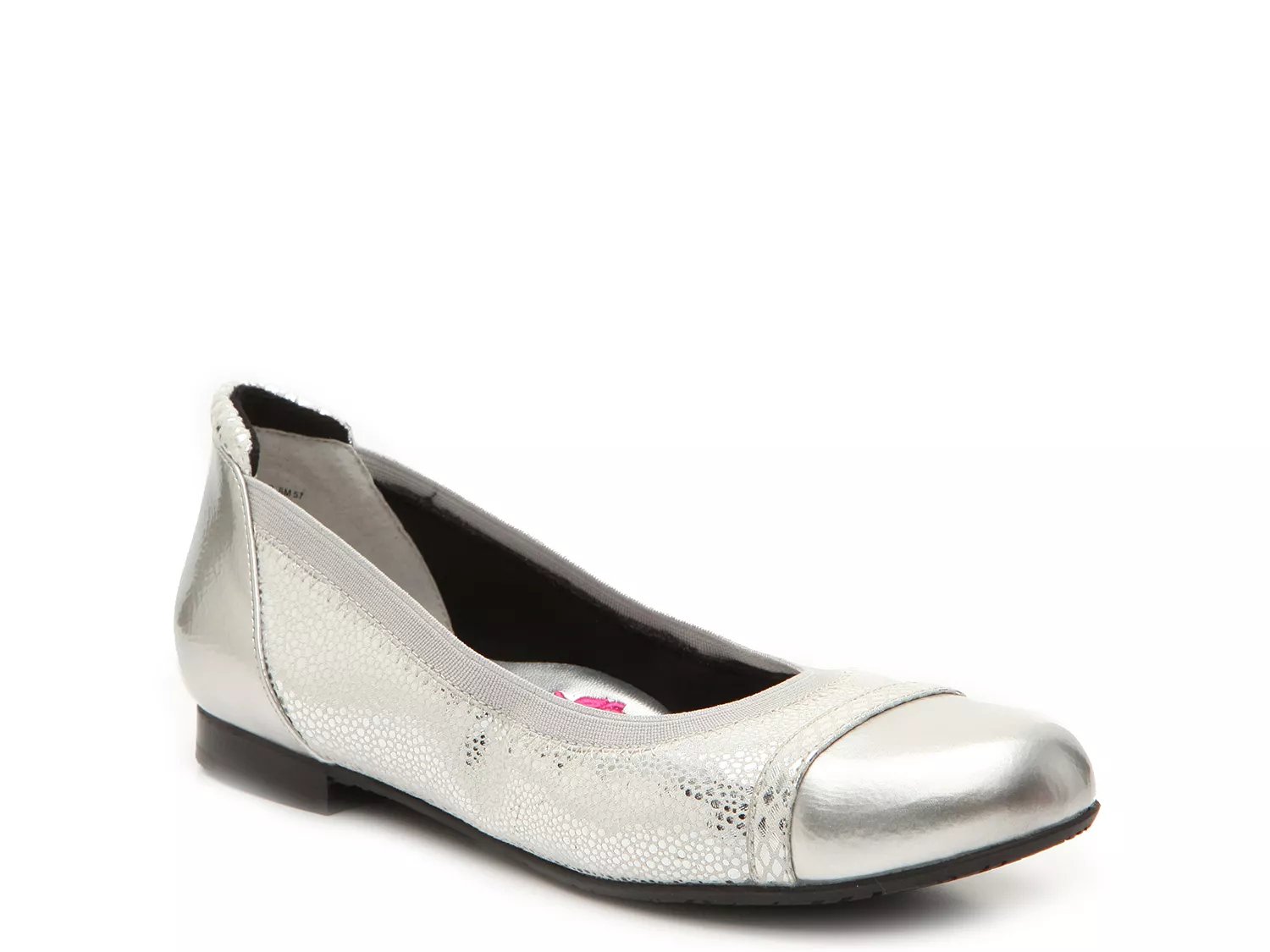 wide silver flats