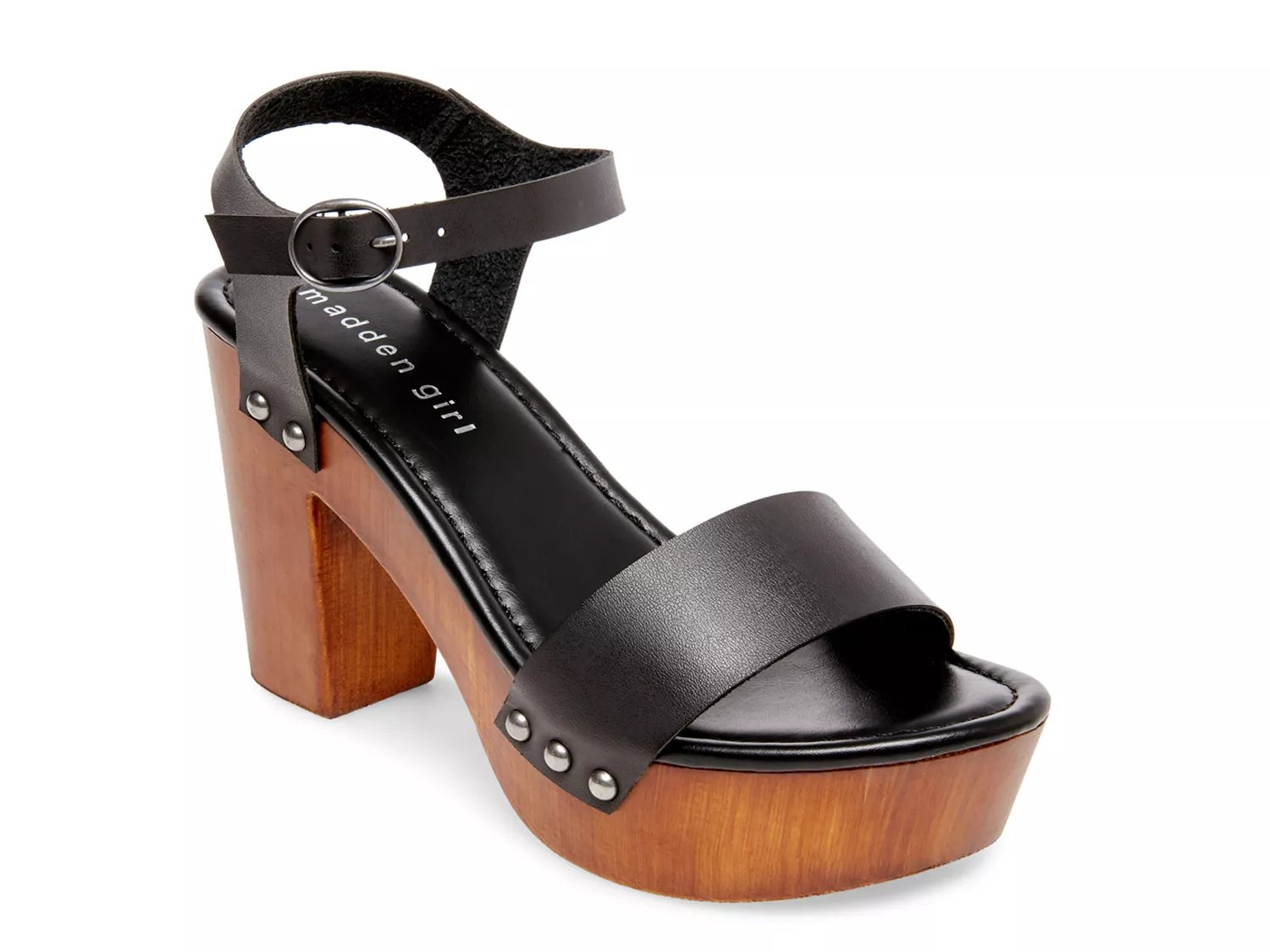 madden girl lift wooden platform sandals
