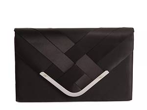 Black discount satin clutch