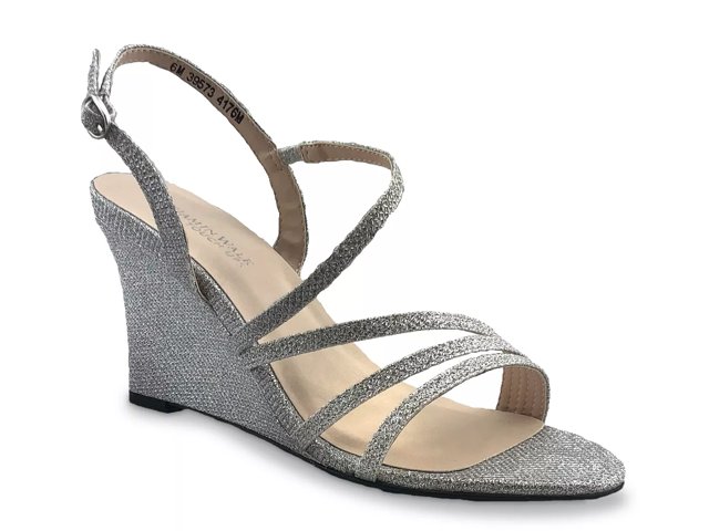 Dsw silver wedge sandals outlet