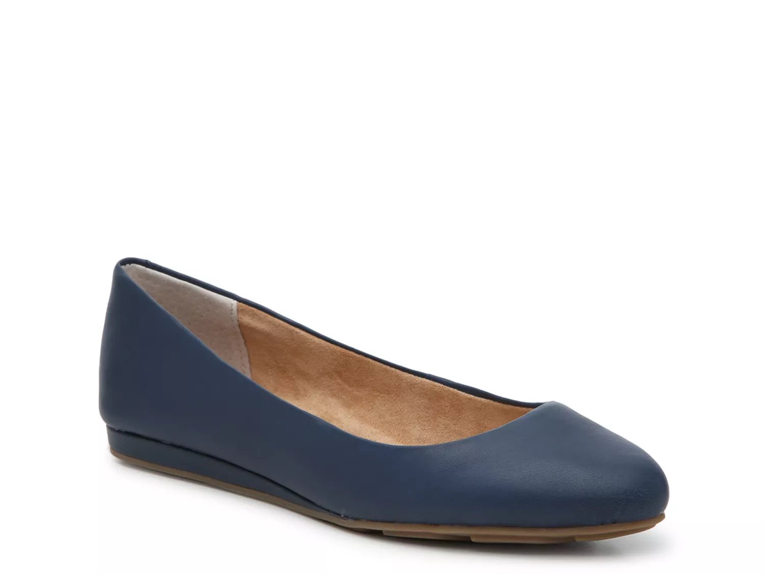 navy and white flat shoes