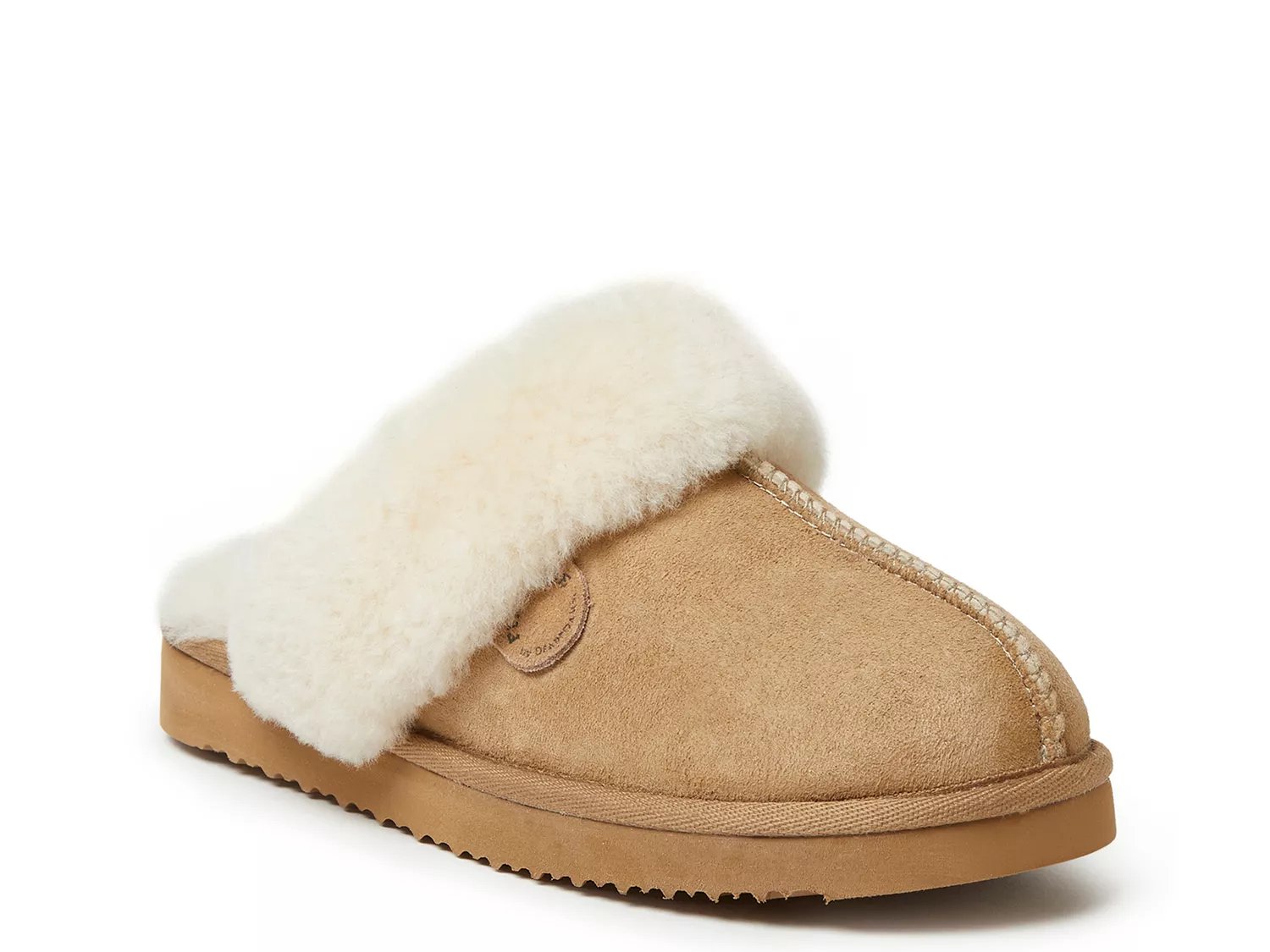 Fireside by Dearfoams Sydney Scuff Slipper | Women's | Sand | Size 7 | Slippers