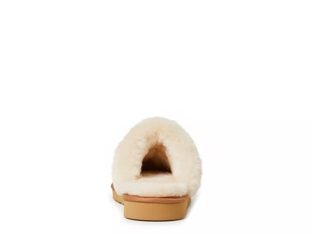 Women's fireside by dearfoams clearance genuine shearling scuff slipper