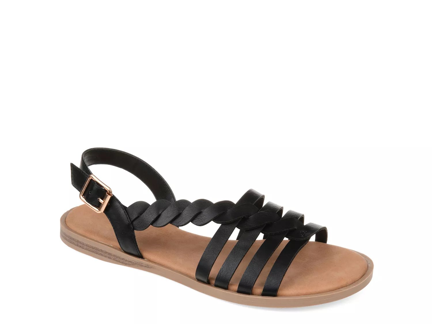 Dsw flat black on sale sandals