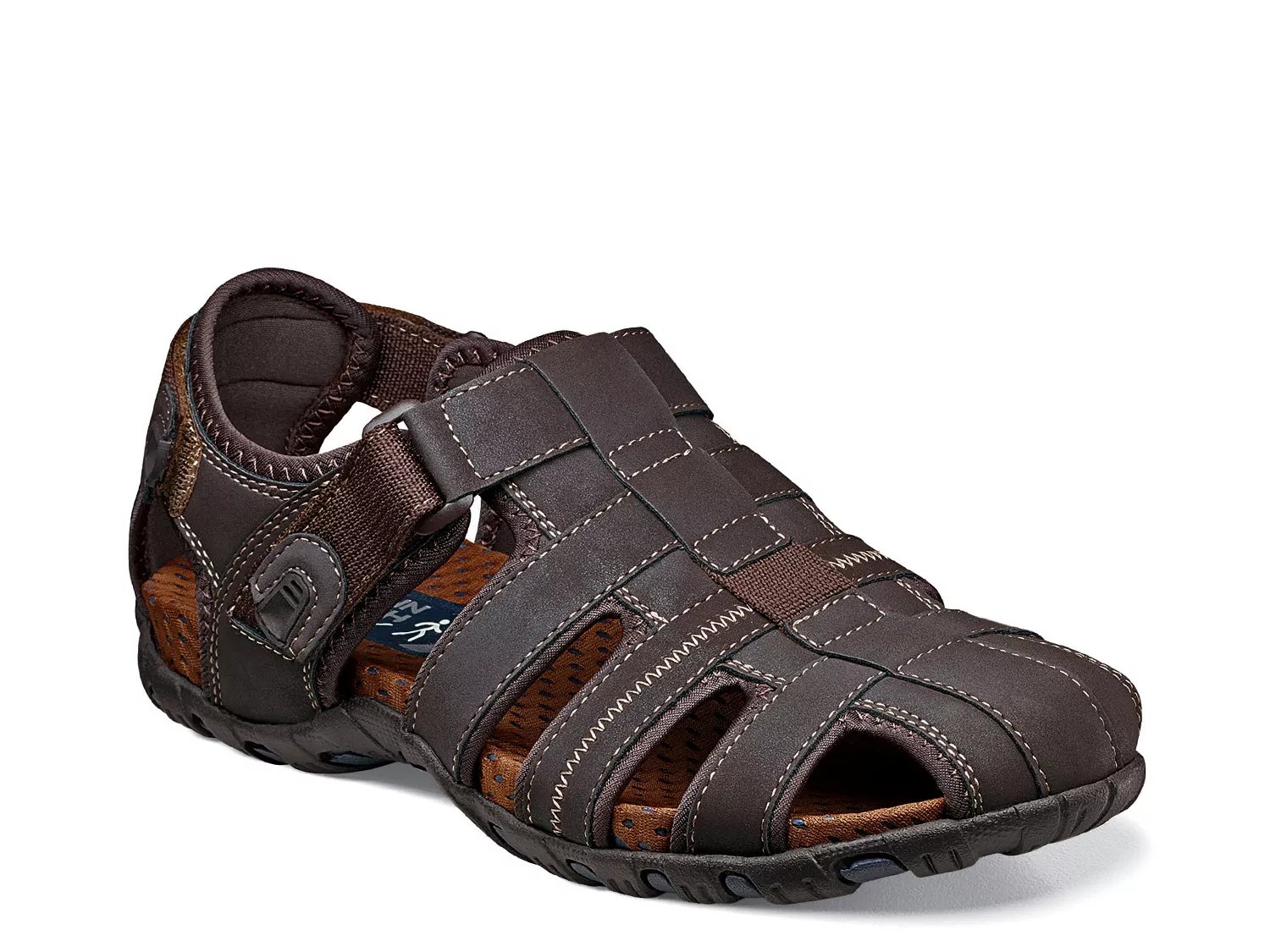 Nunn Bush Wide Width Rio Bravo Fisherman Sandal | Men's | Dark Brown | Size 10 | Sandals | Fisherman