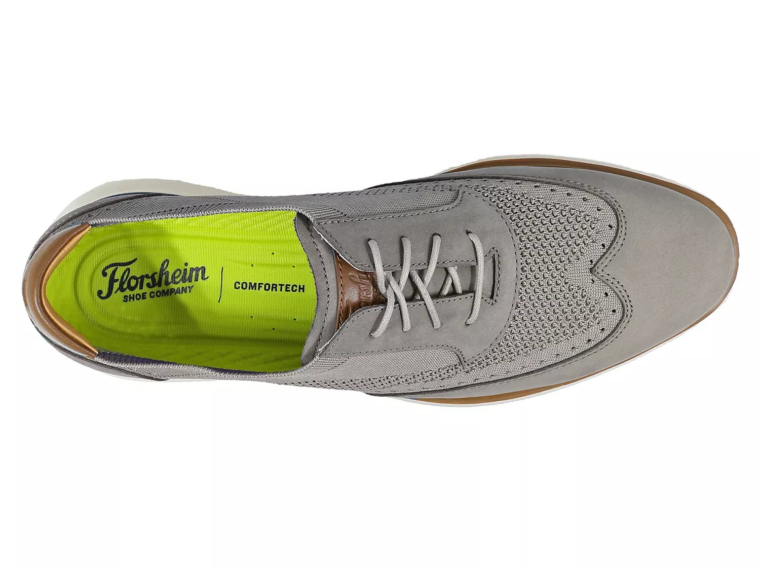 florsheim fuel knit wingtip oxford