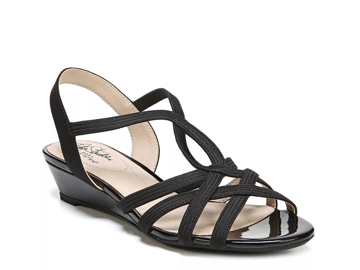 black low heel sandals | DSW