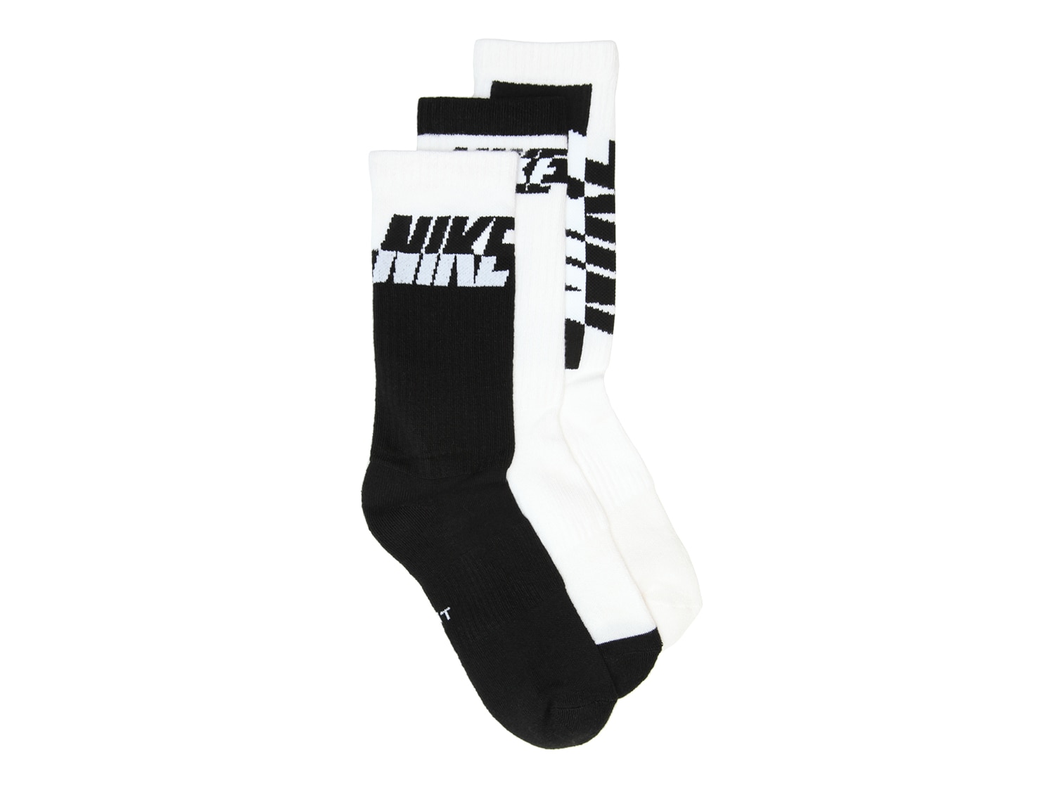 Nike Cotton Cushioned Kids' Crew Socks - 3 Pack - Free Shipping | DSW