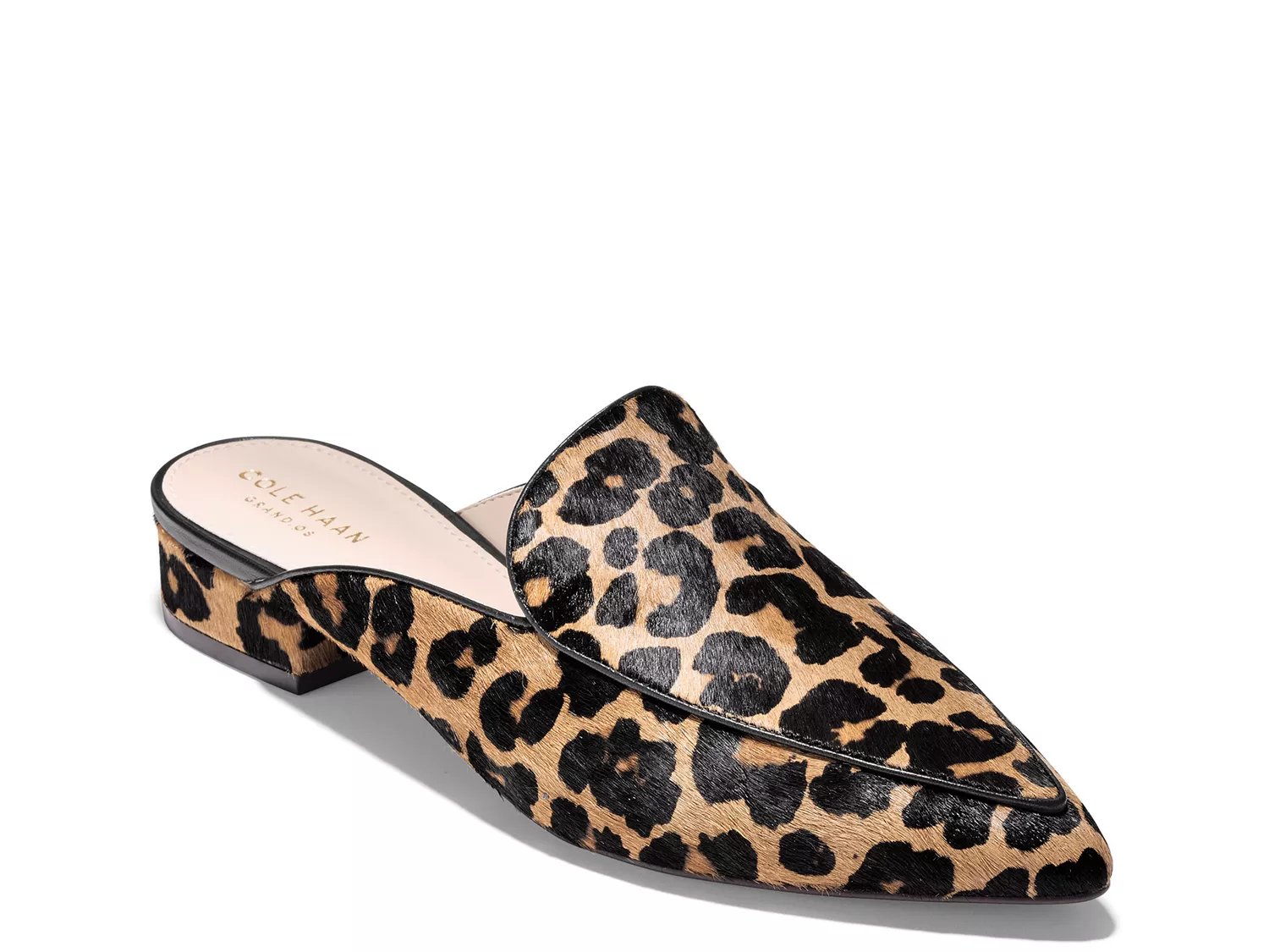 cole haan piper mule leopard print