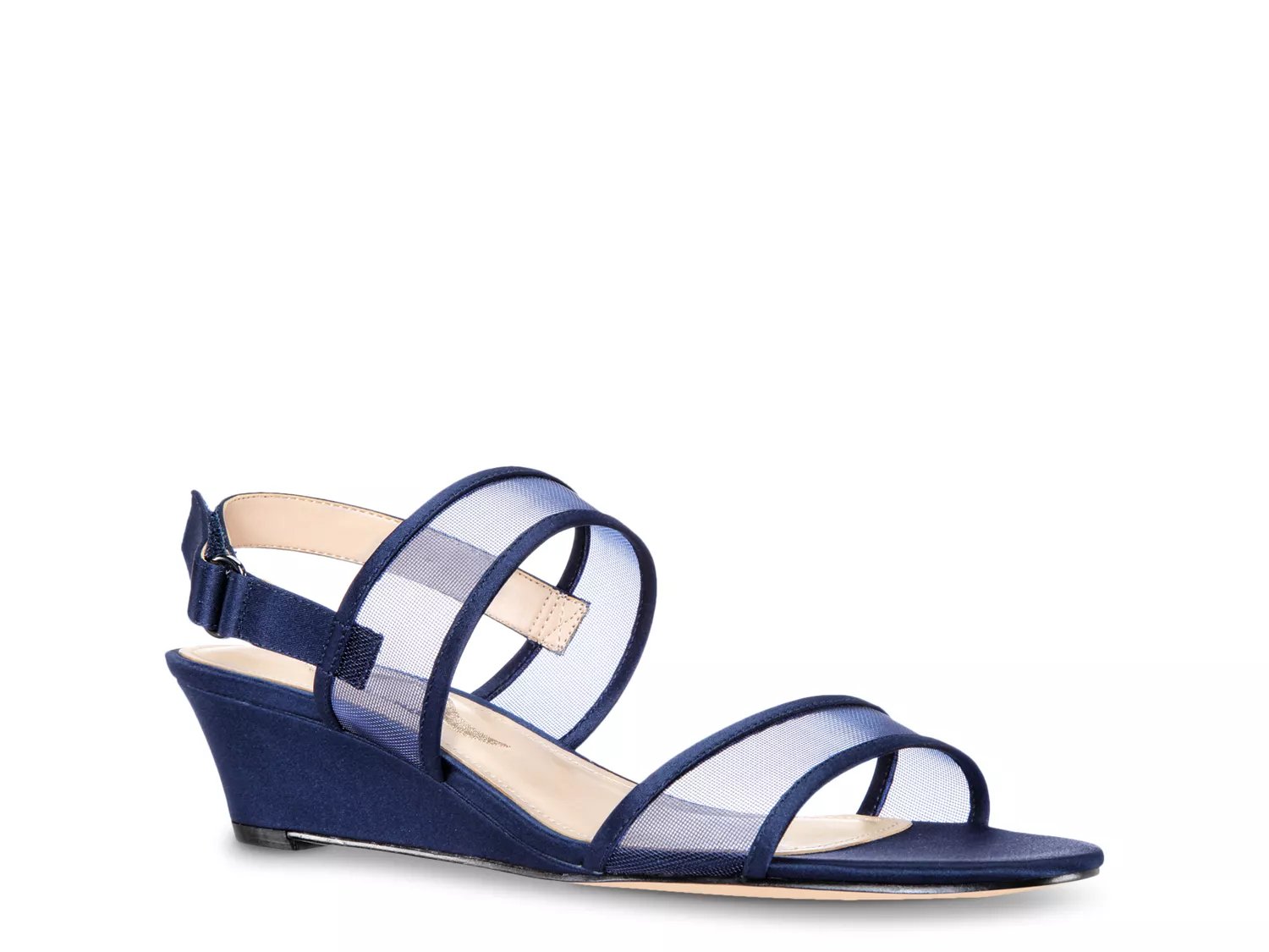 dsw navy wedge sandals