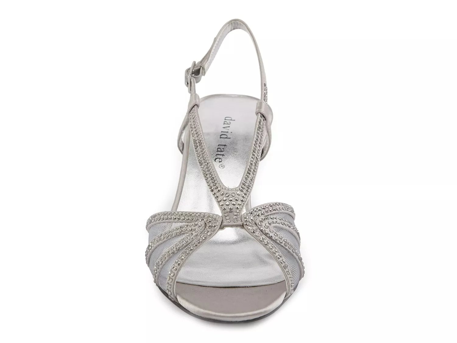 david tate silver sandals