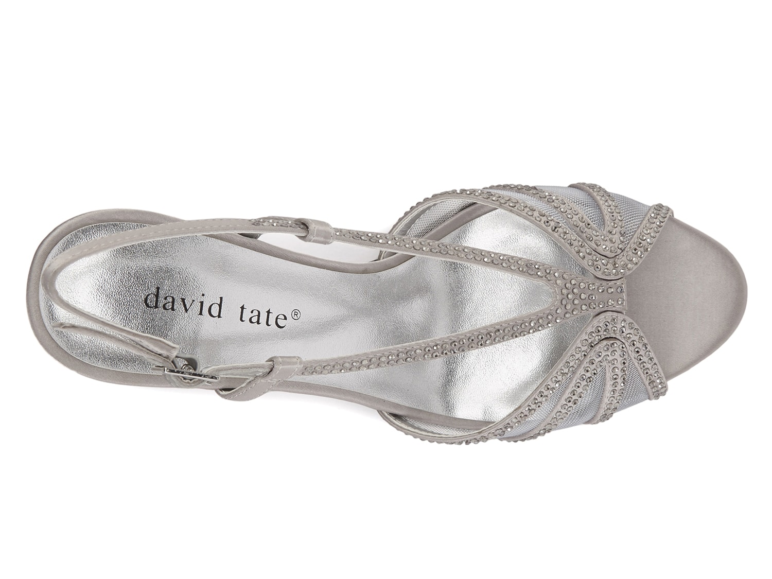 david tate silver sandals