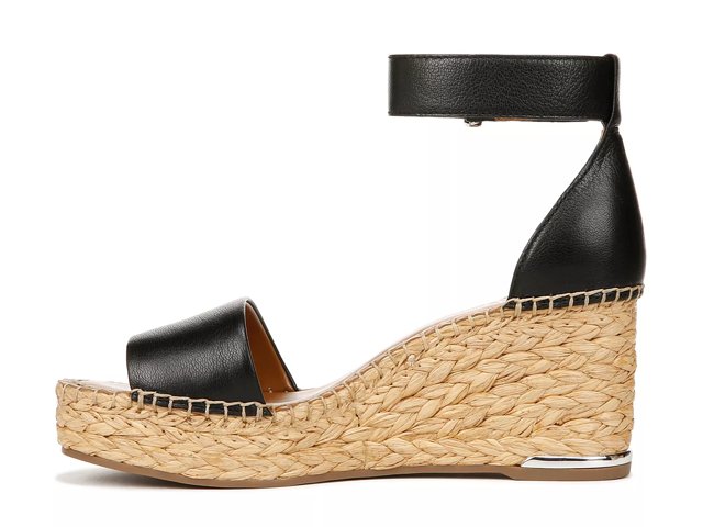 Franco sarto black wedge sandals hotsell