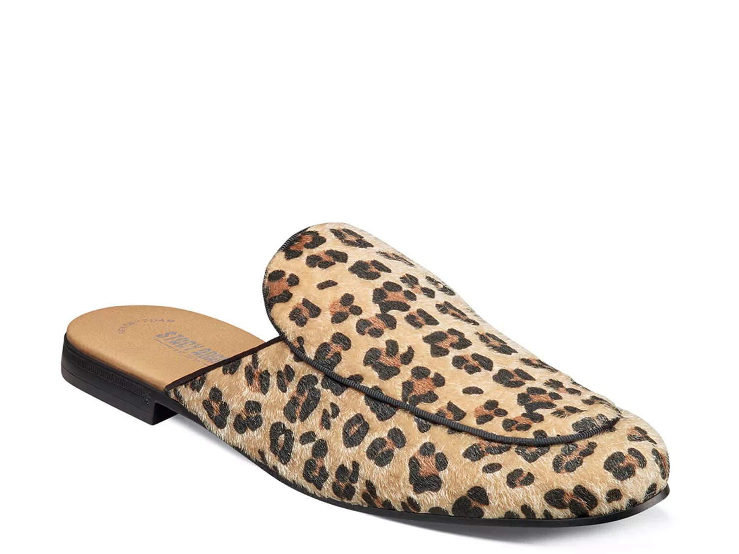 dsw leopard mules