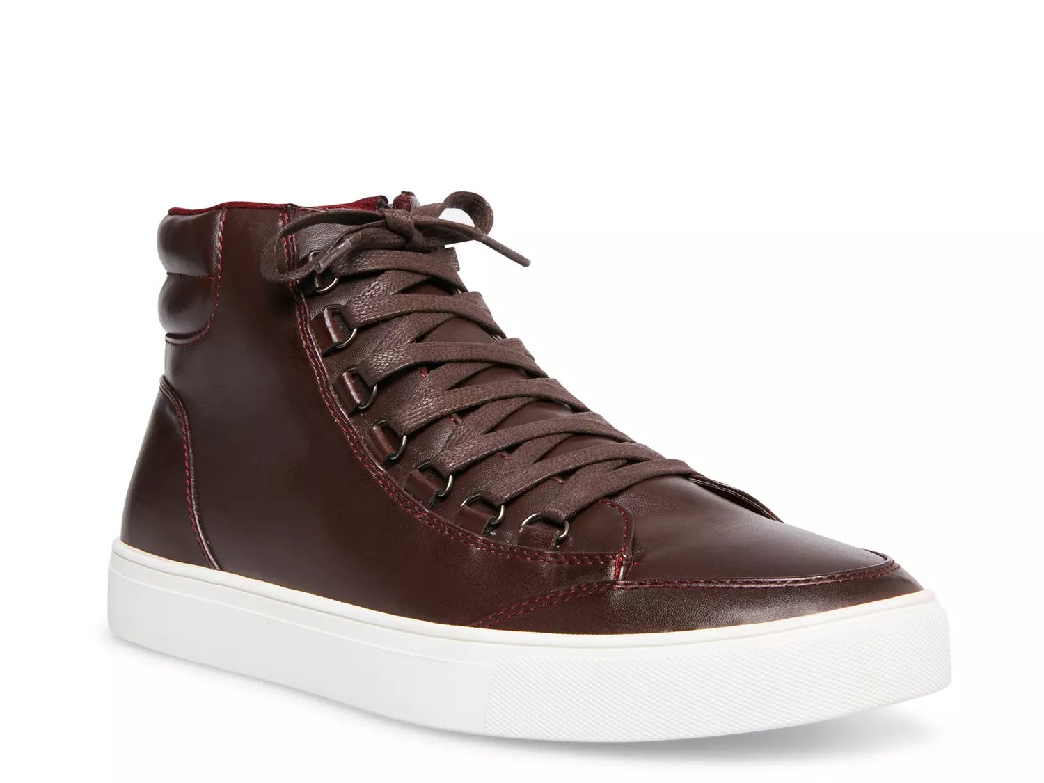 burgundy steve madden sneakers