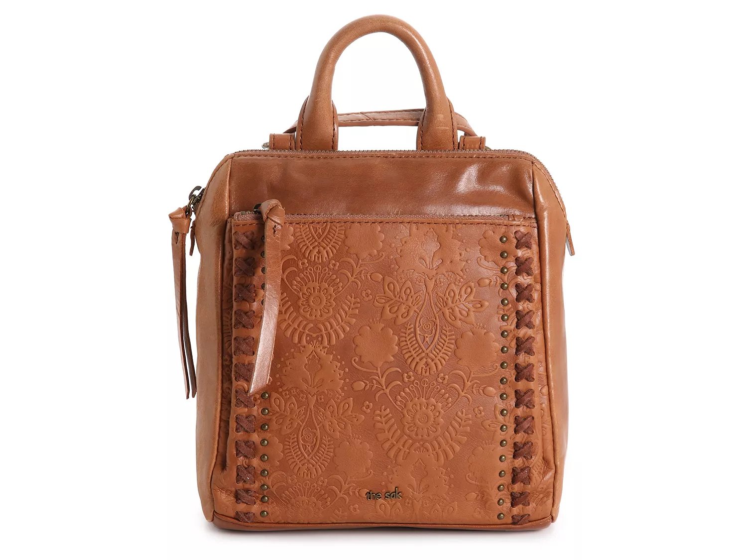 loyola convertible small leather backpack