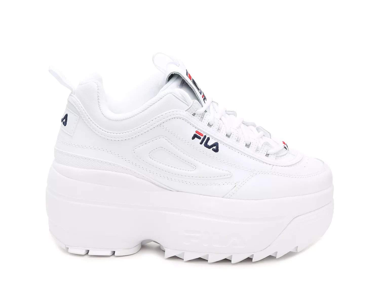 fila platform sneakers black