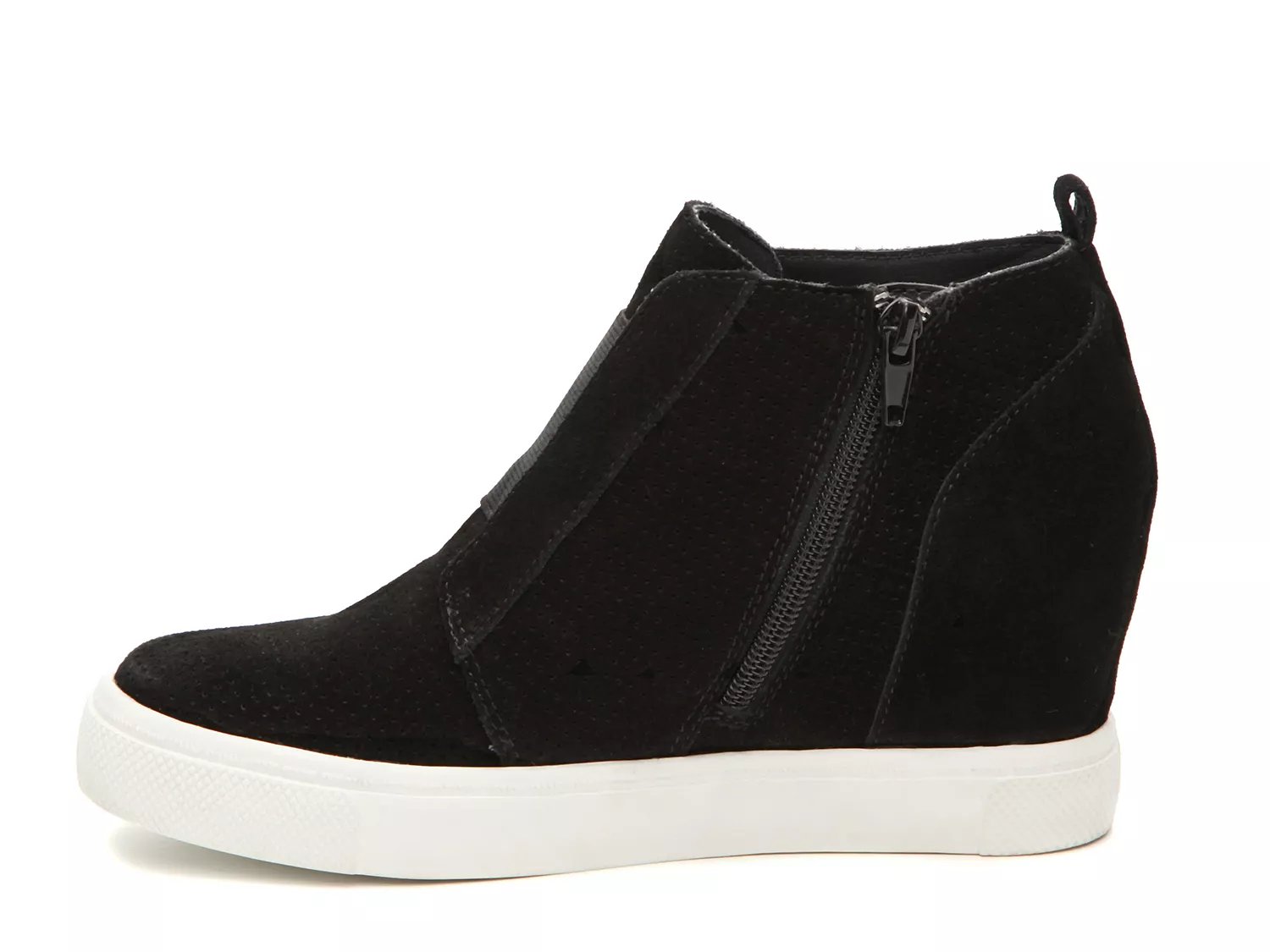 black wedge sneaker