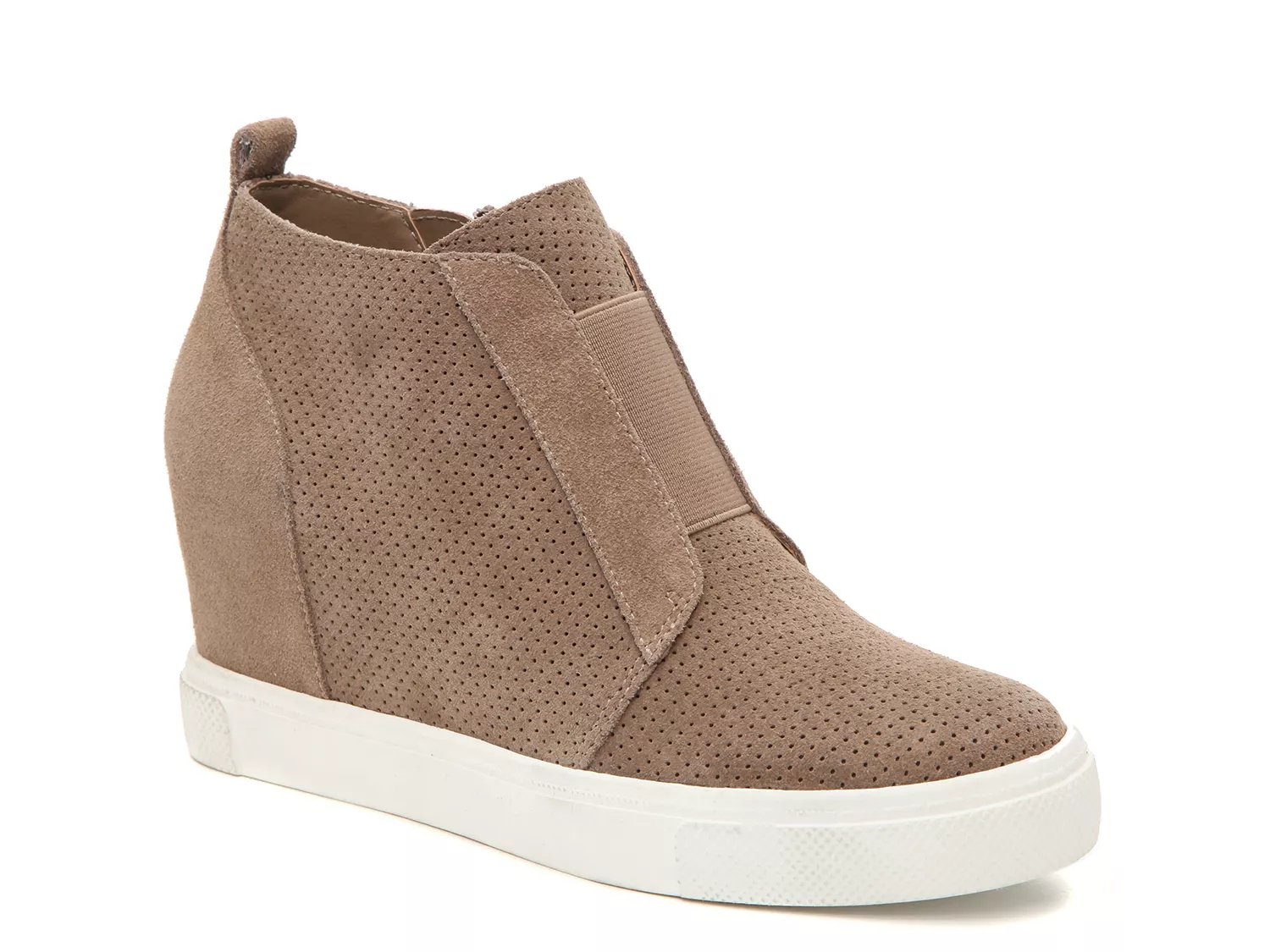 steve madden suede wedge sneakers