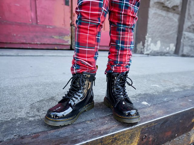 Kids blue dr martens new arrivals