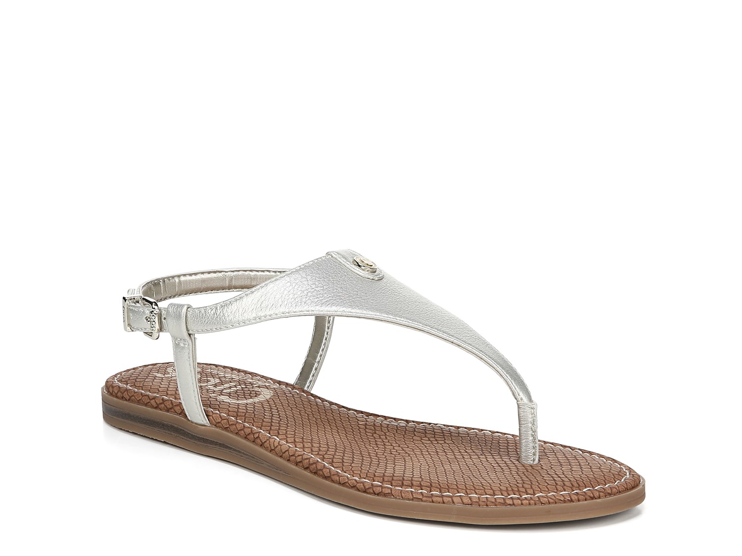 womens silver flat dress sandals