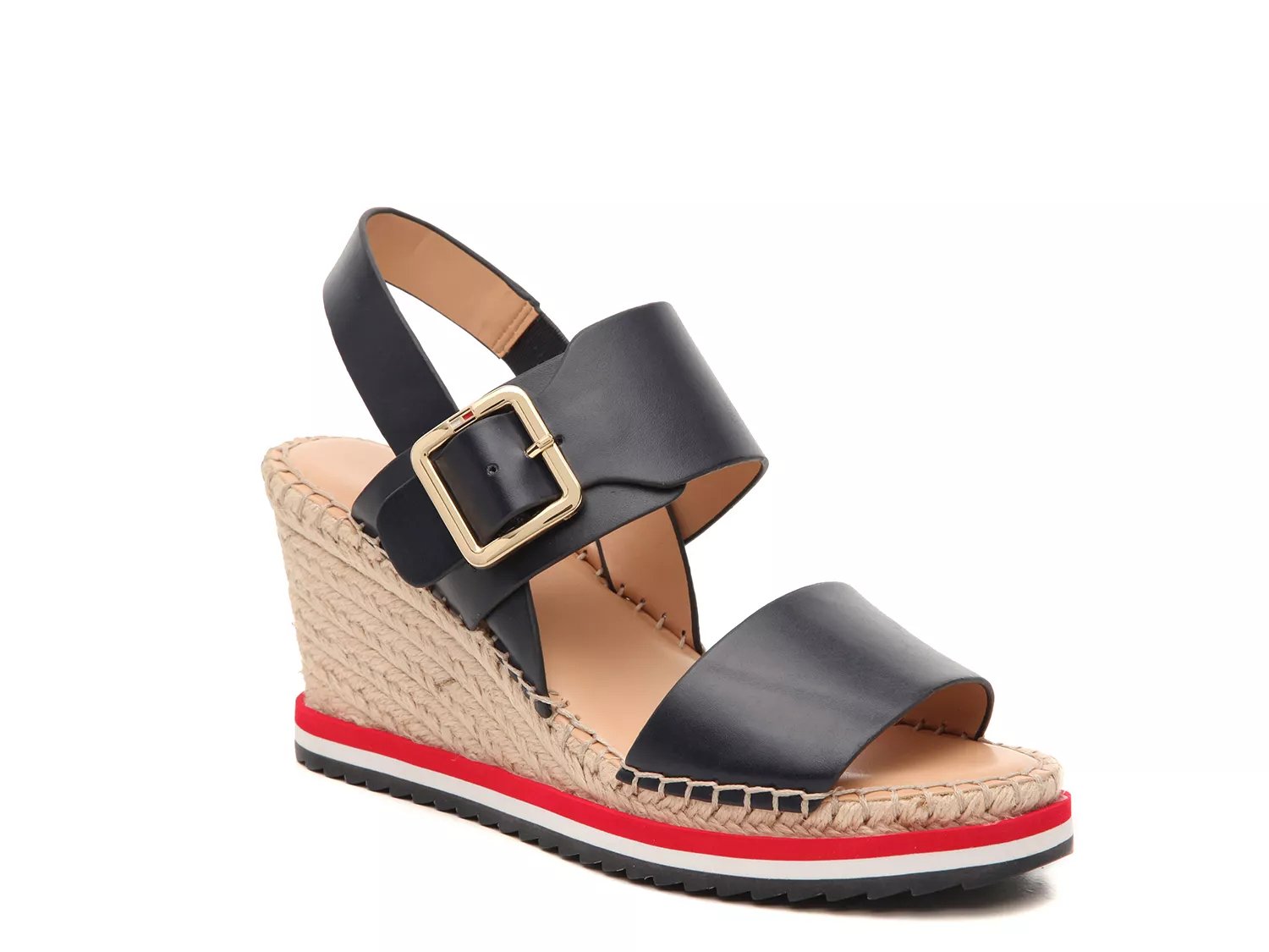 tommy hilfiger iconic espadrille wedge sandals