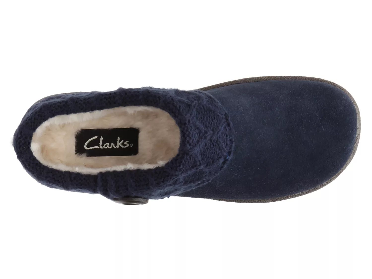 clarks suede scuff slipper