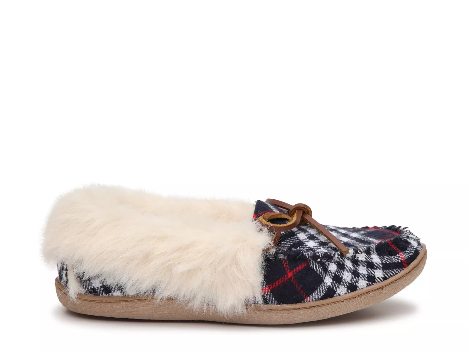 clarks buffalo plaid slippers